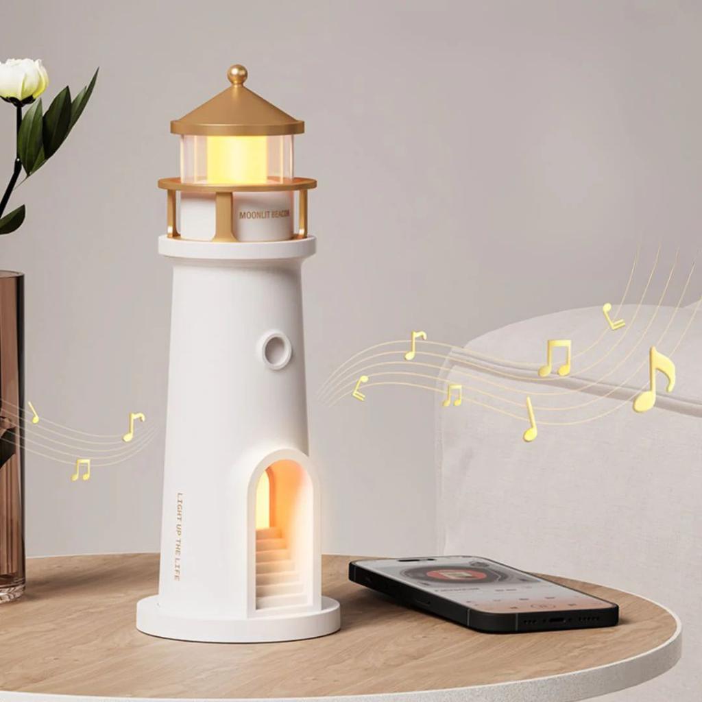Lighthouse Moonlight Projector Lamp – USB Rechargeable with Remote & Dimmable Night Light — photo 4
