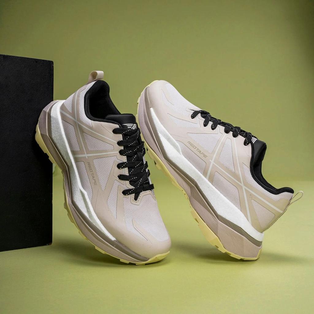 Athleisure Sports Shoes for Men in Beige and Yellow | Low-Cut Shoes. — photo 6