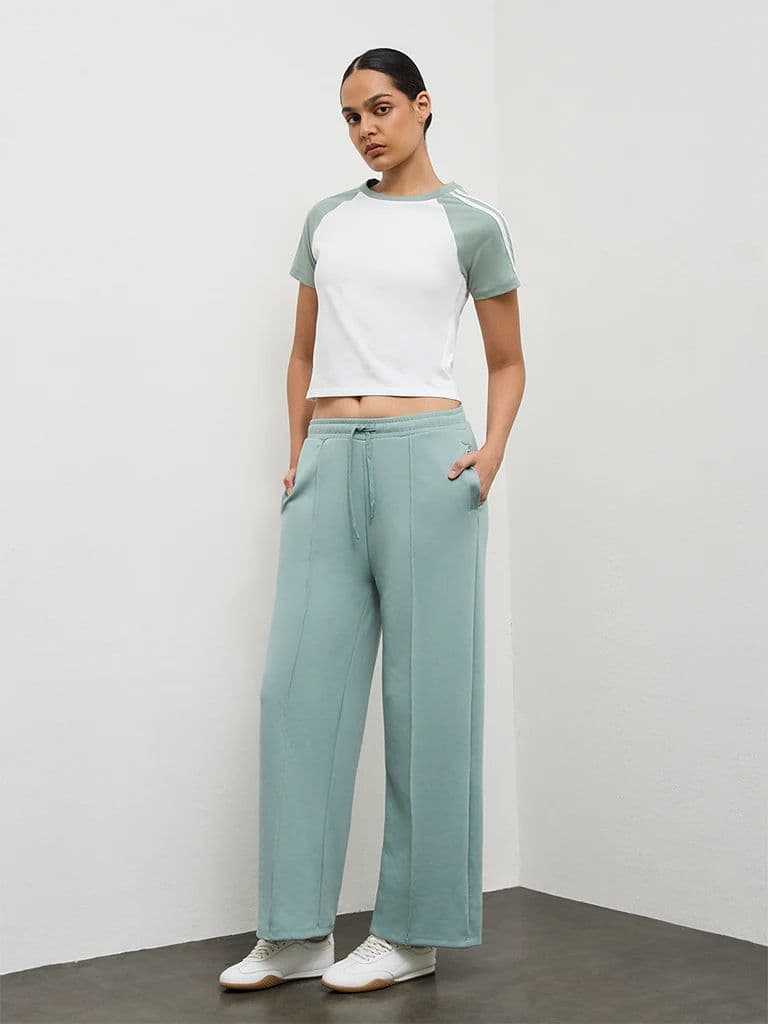 Nuoflexx White Color-Blocked Cotton T-Shirt — photo 2