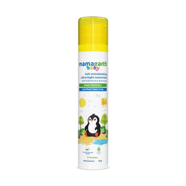 Mamaearth Baby Rich Moisturizing Ultra Light Sunscreen - 50g
