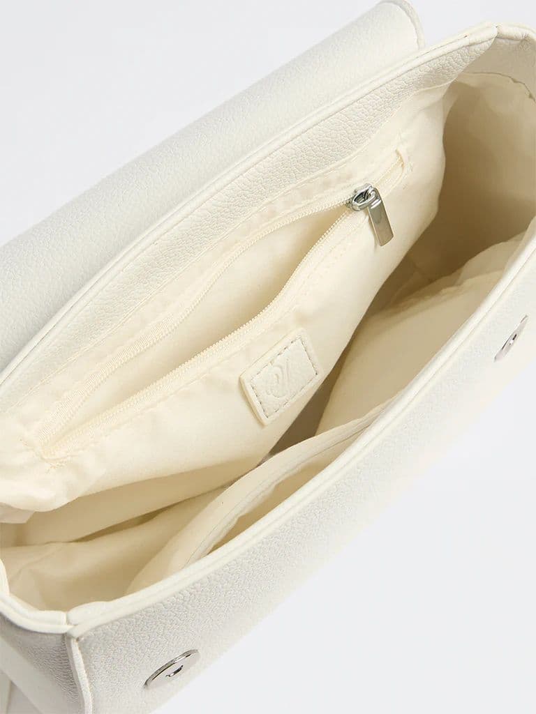 Westside White Embossed Sling Bag — photo 4