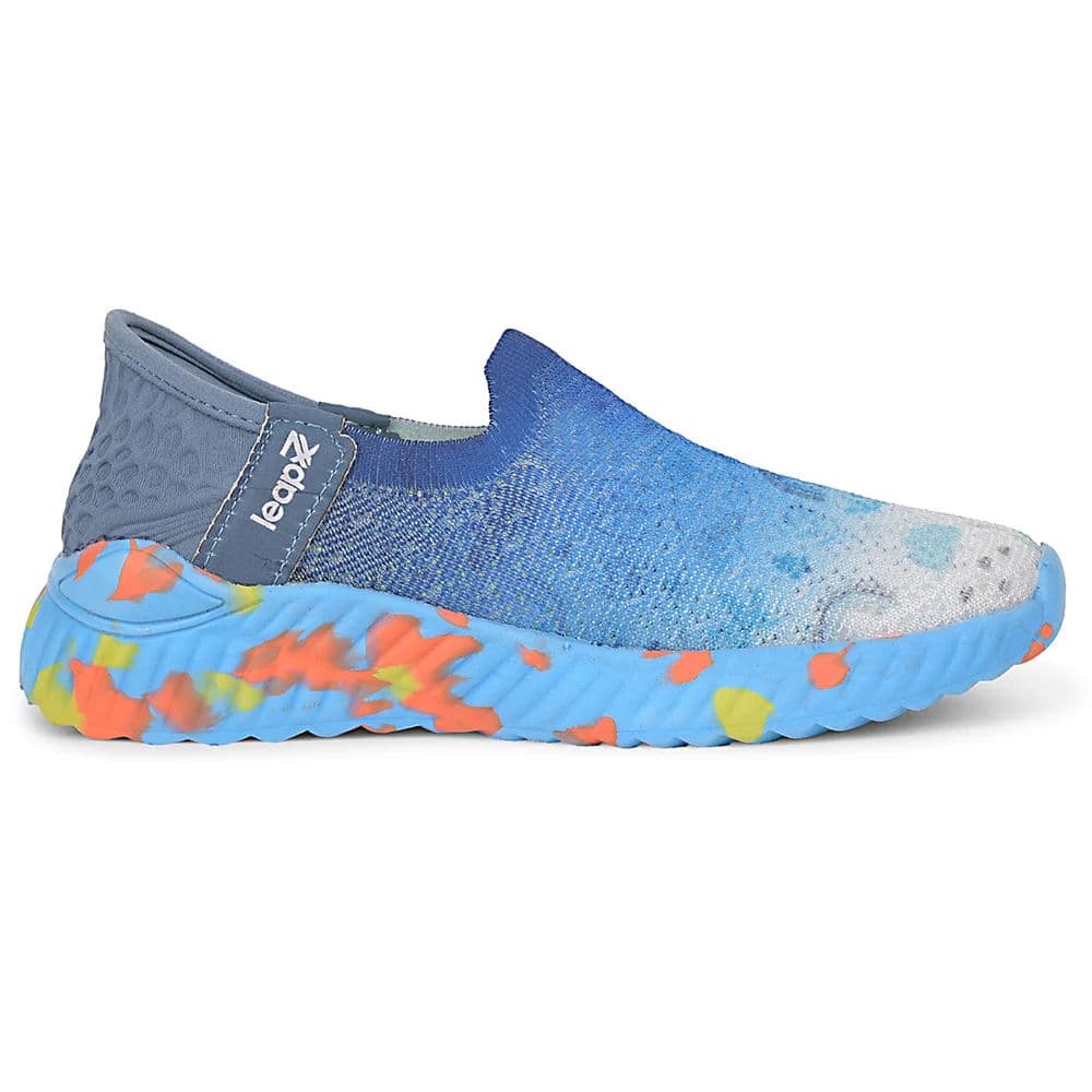 Leap7x Blue Sports Non Lacing Walking Shoes For Kids NITKID-13 By Liberty — photo 2