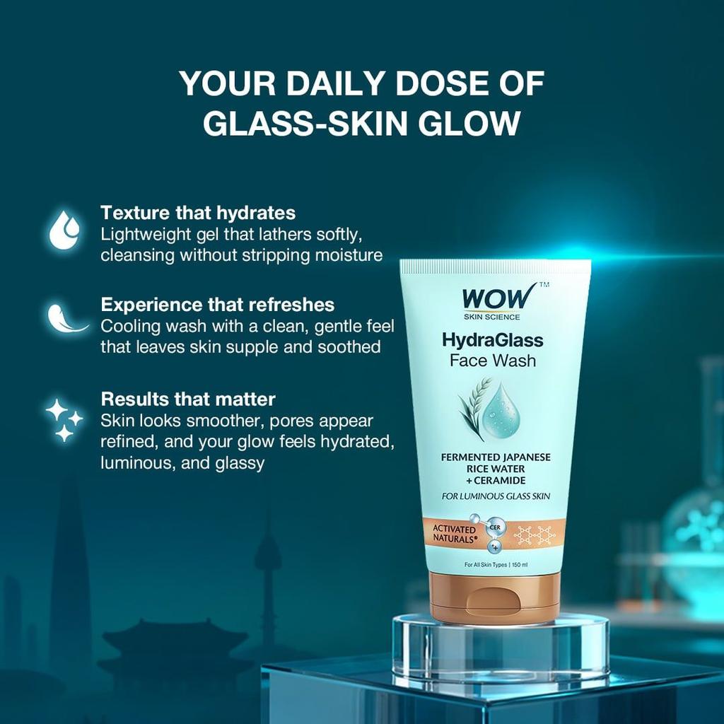 Hydra Glass Face Wash Glass-Skin Glow Cleanser