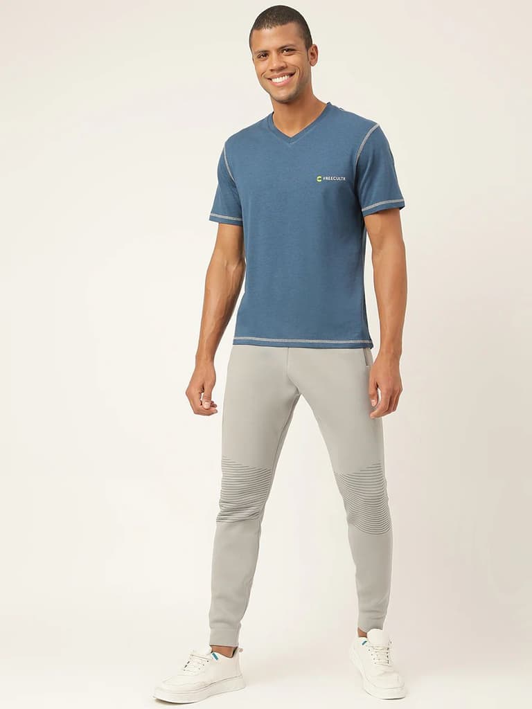 Sapphire Blue Men's Organic Bamboo Casual Tees - V Neck (Pack Of 1) — photo 8
