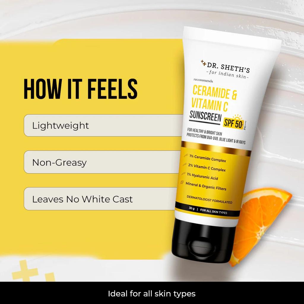 Ceramide & Vitamin C Sunscreen - 30g (Pack of 2)