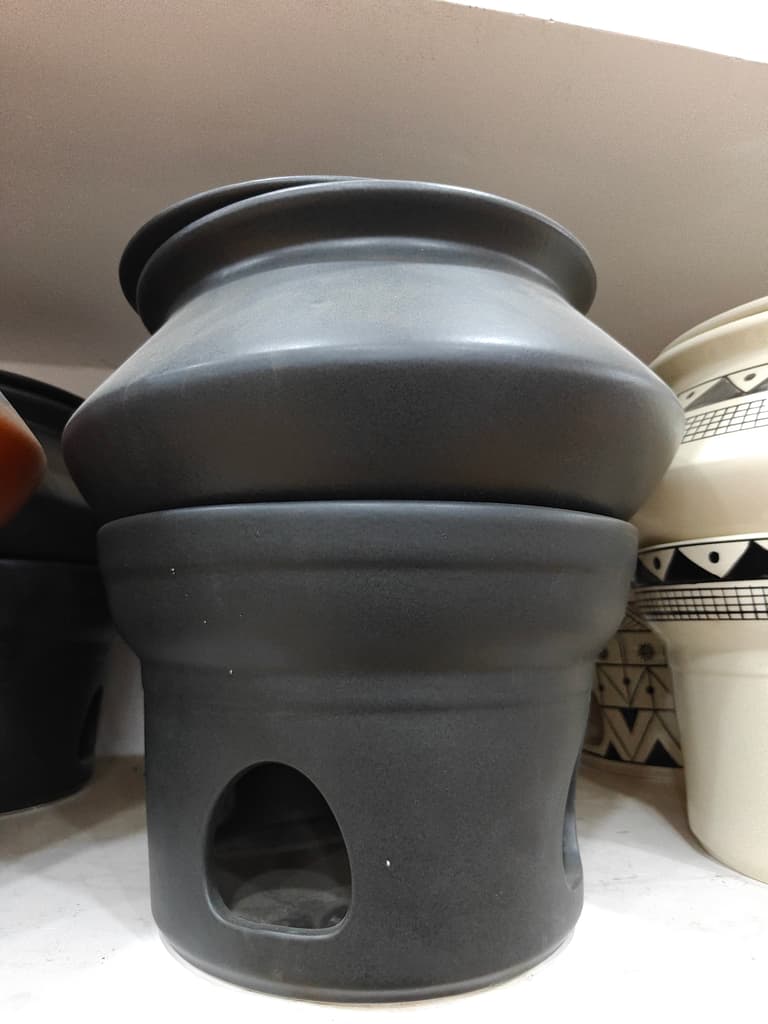 Grey Vase with Handle | Ceramic | Decorative | Unknown