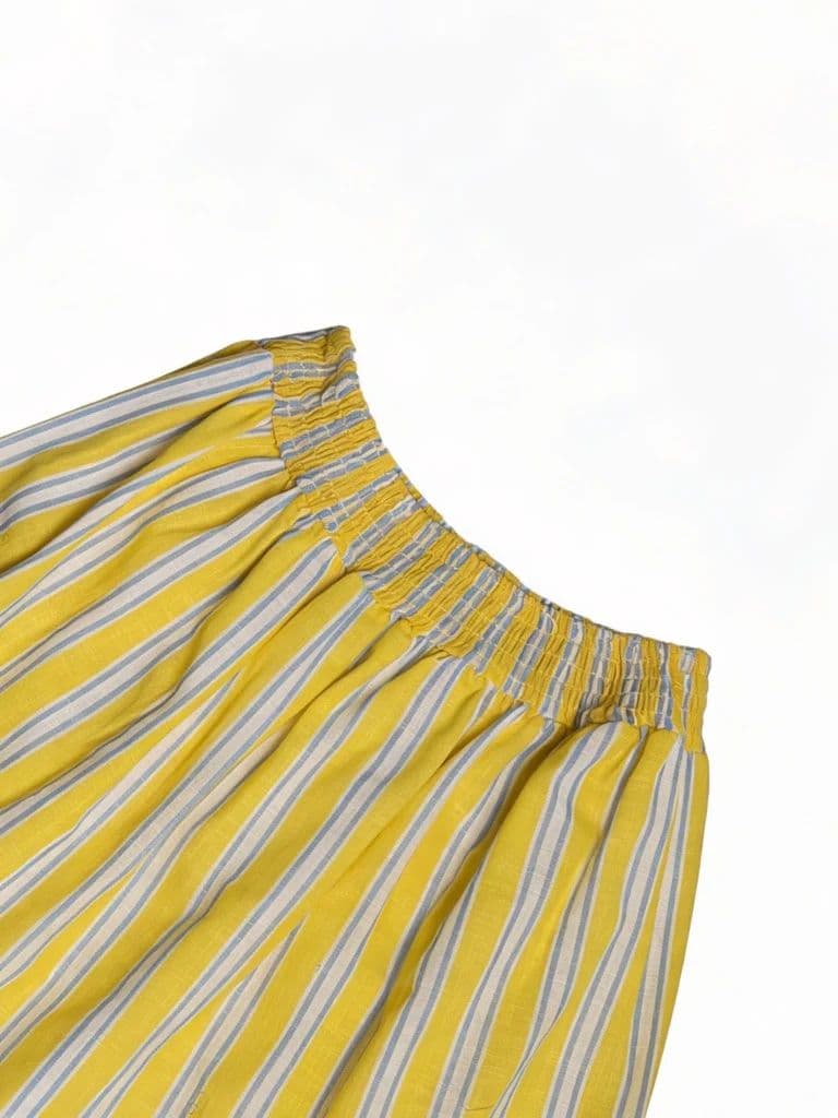 Utsa Kids Girls Yellow Striped Cotton Flared Skirt - (8-14 yrs) — photo 5