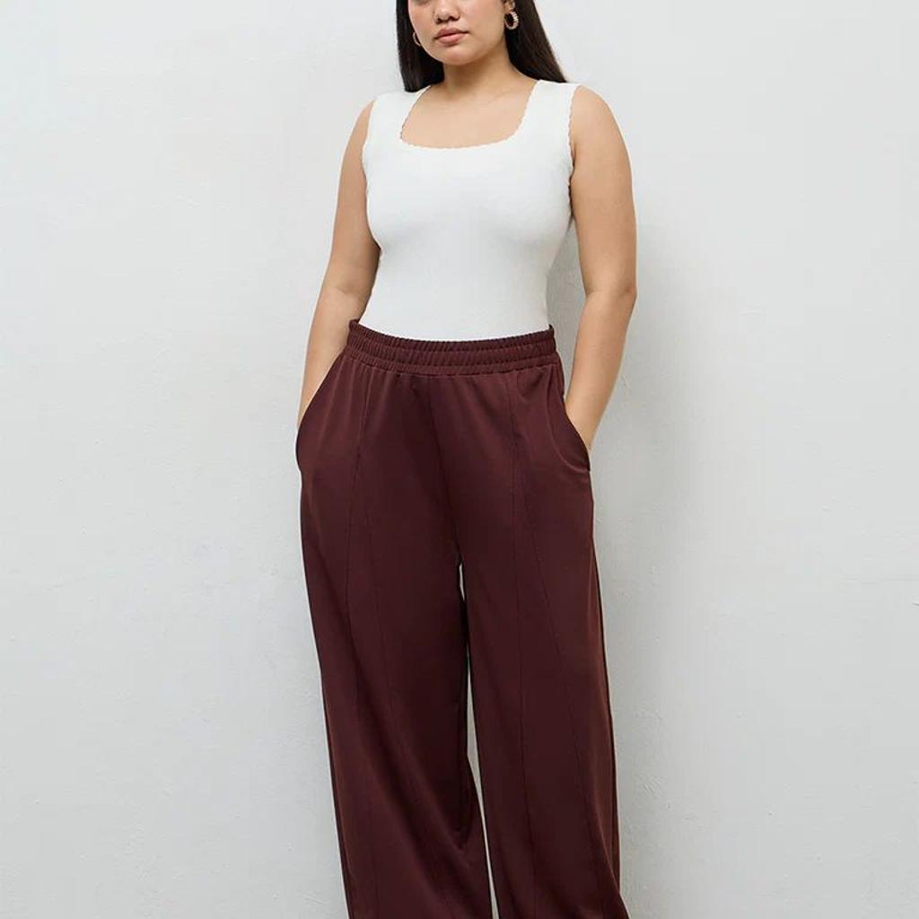 Gia Dark Brown High-Rise Pants