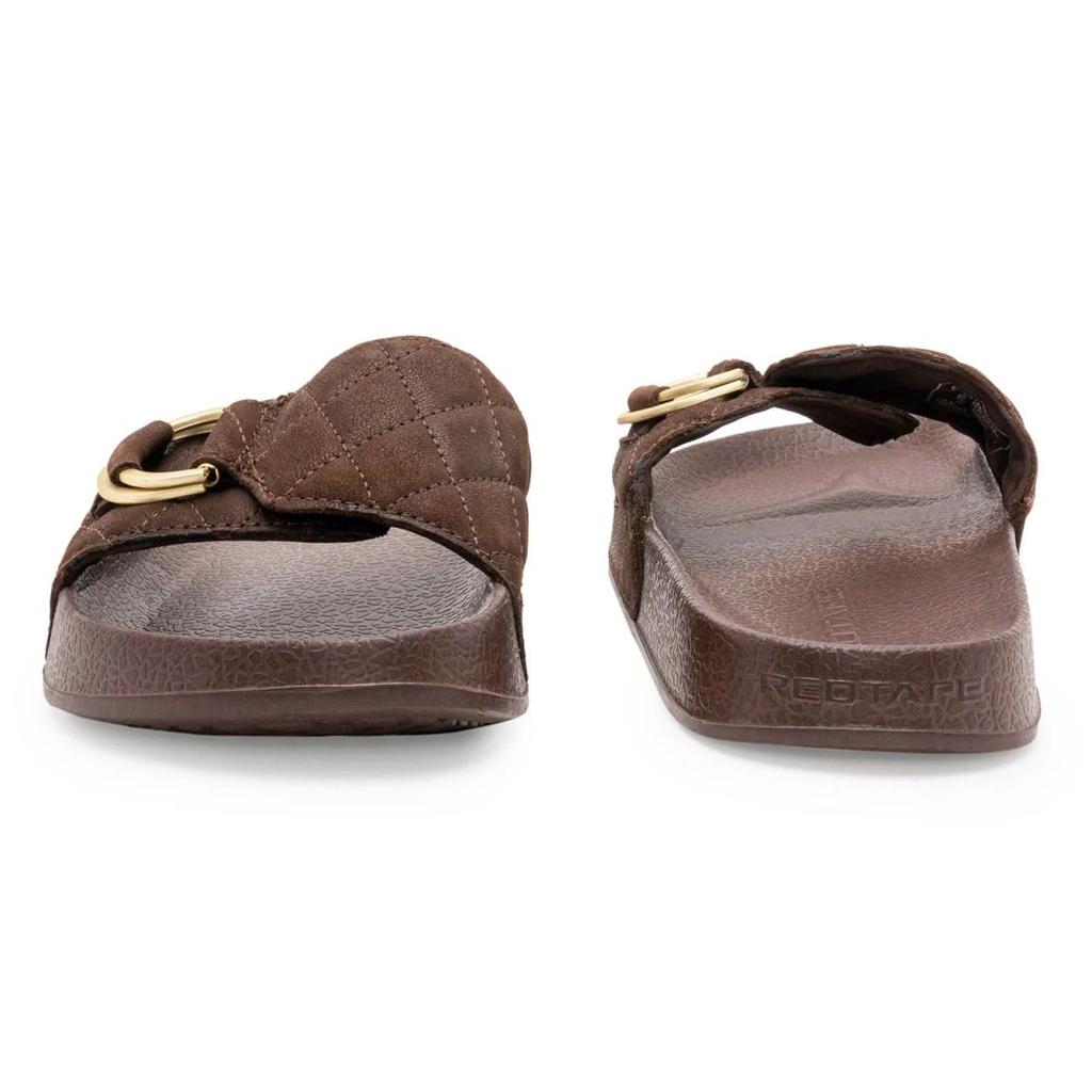 Womens Sliders in Brown | Casual Pool Sliders — photo 4