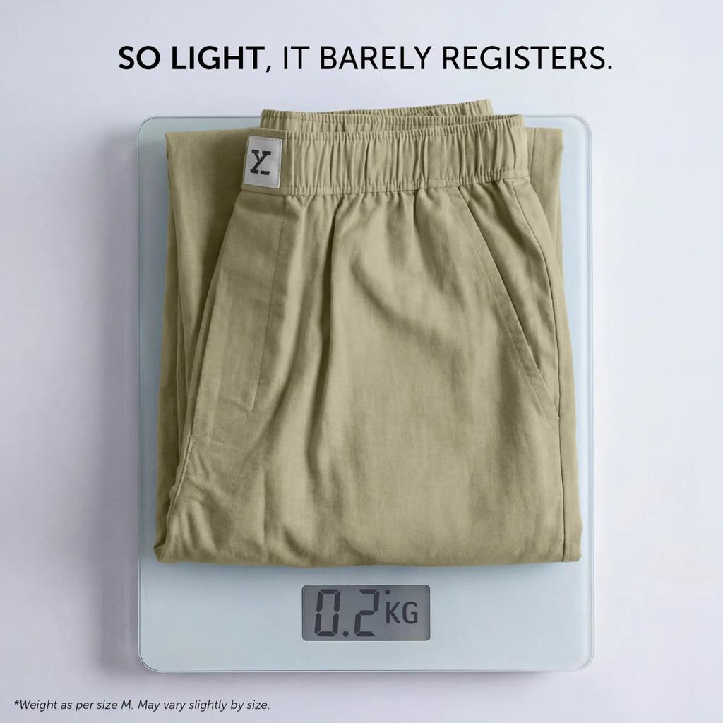 Ultra-Breathable Cotton Chambray Pyjamas - Dusty Olive — photo 7