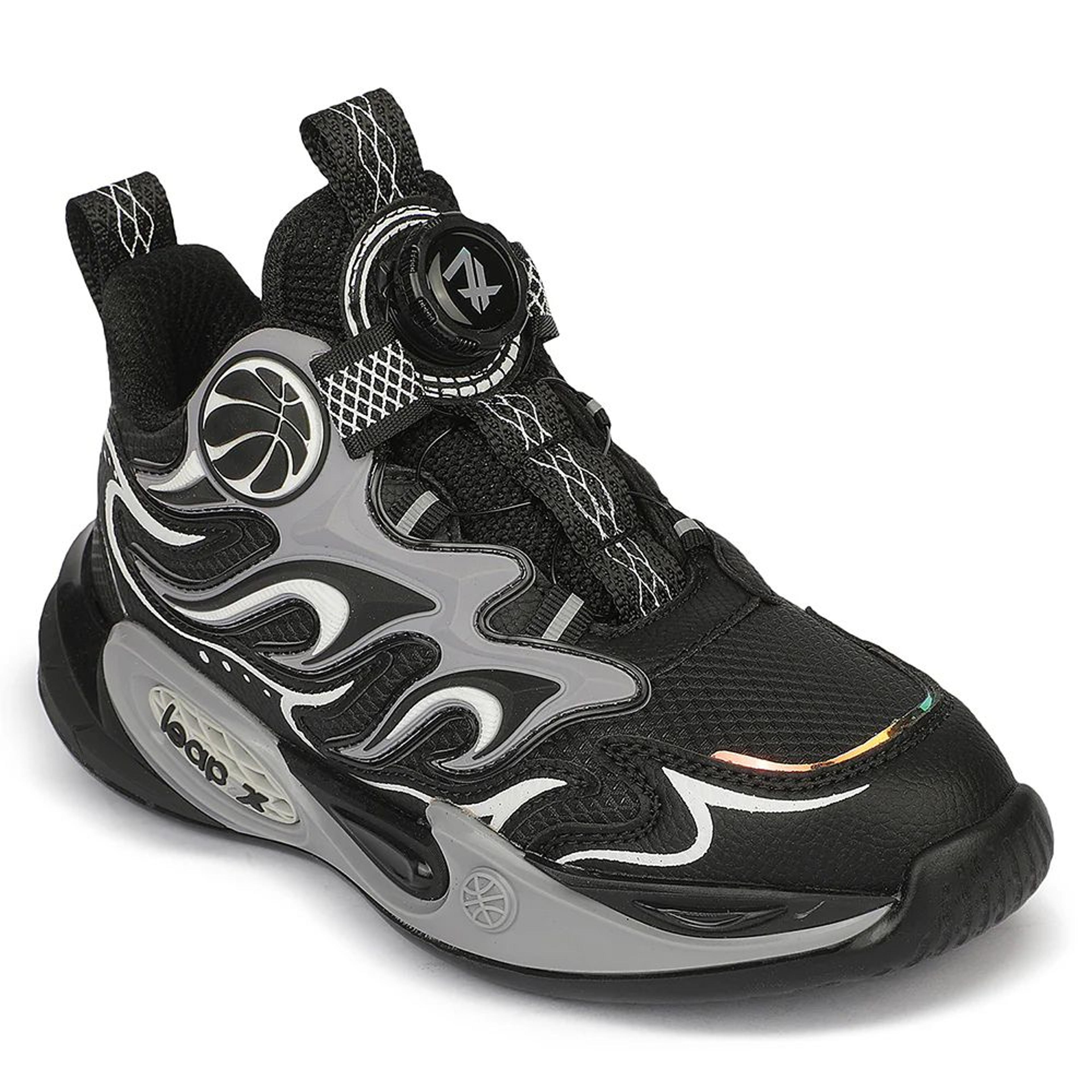 Leap7X ZLP-XK-10 Black Sports Non lacing Walking Shoes for Kids By Liberty