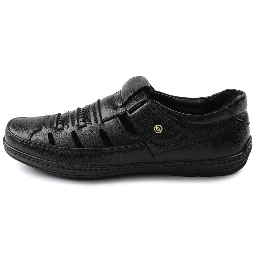 Healers Black Casual Sandal For Men ERL-19 By Liberty — photo 3
