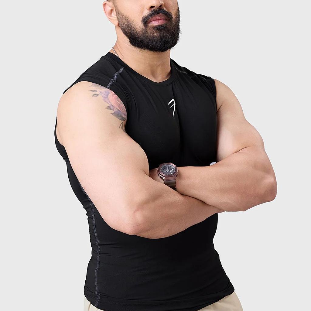 Compression Sleeveless Tank Black