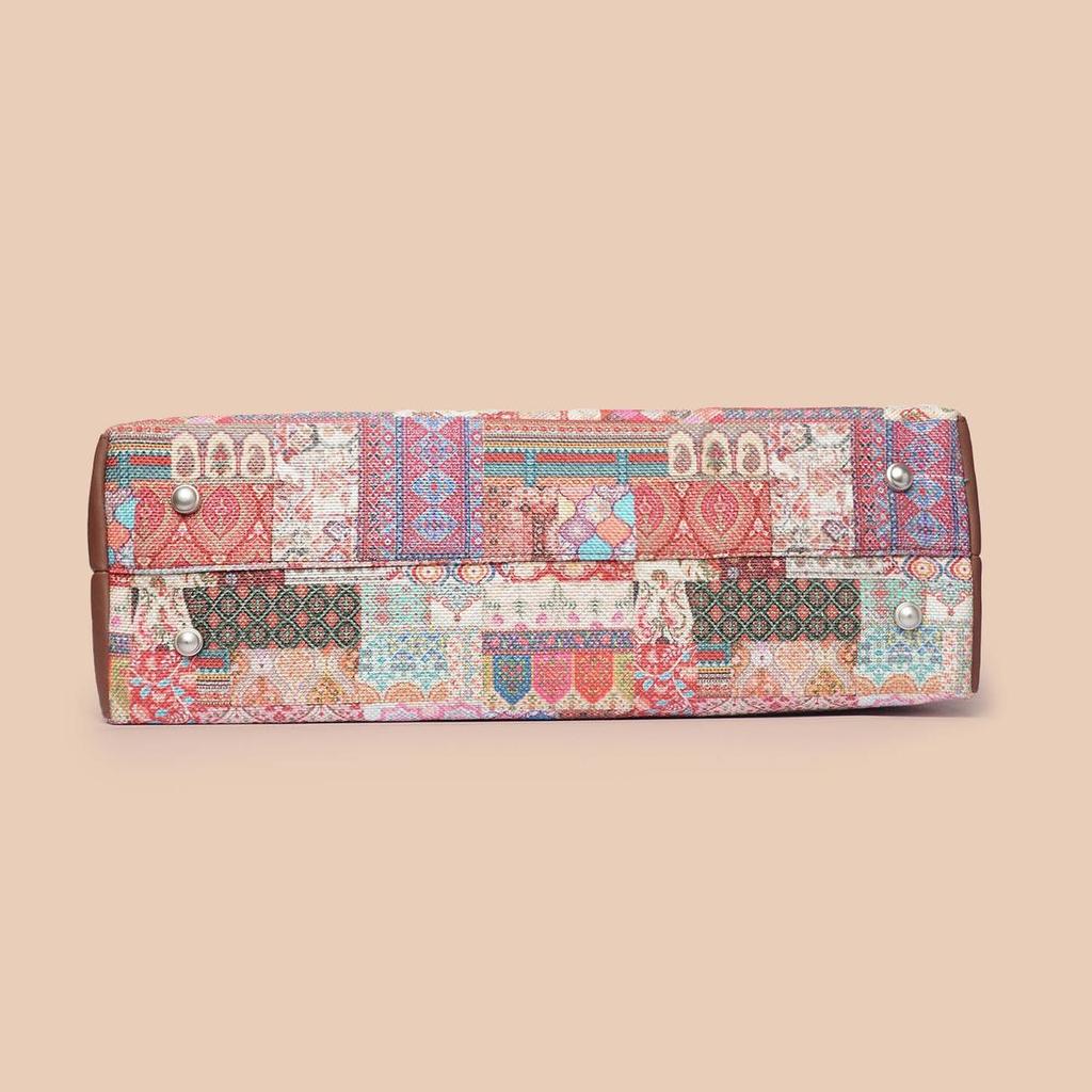 Kutch Gamthi - Statement Office Bag & Chain Wallet Combo