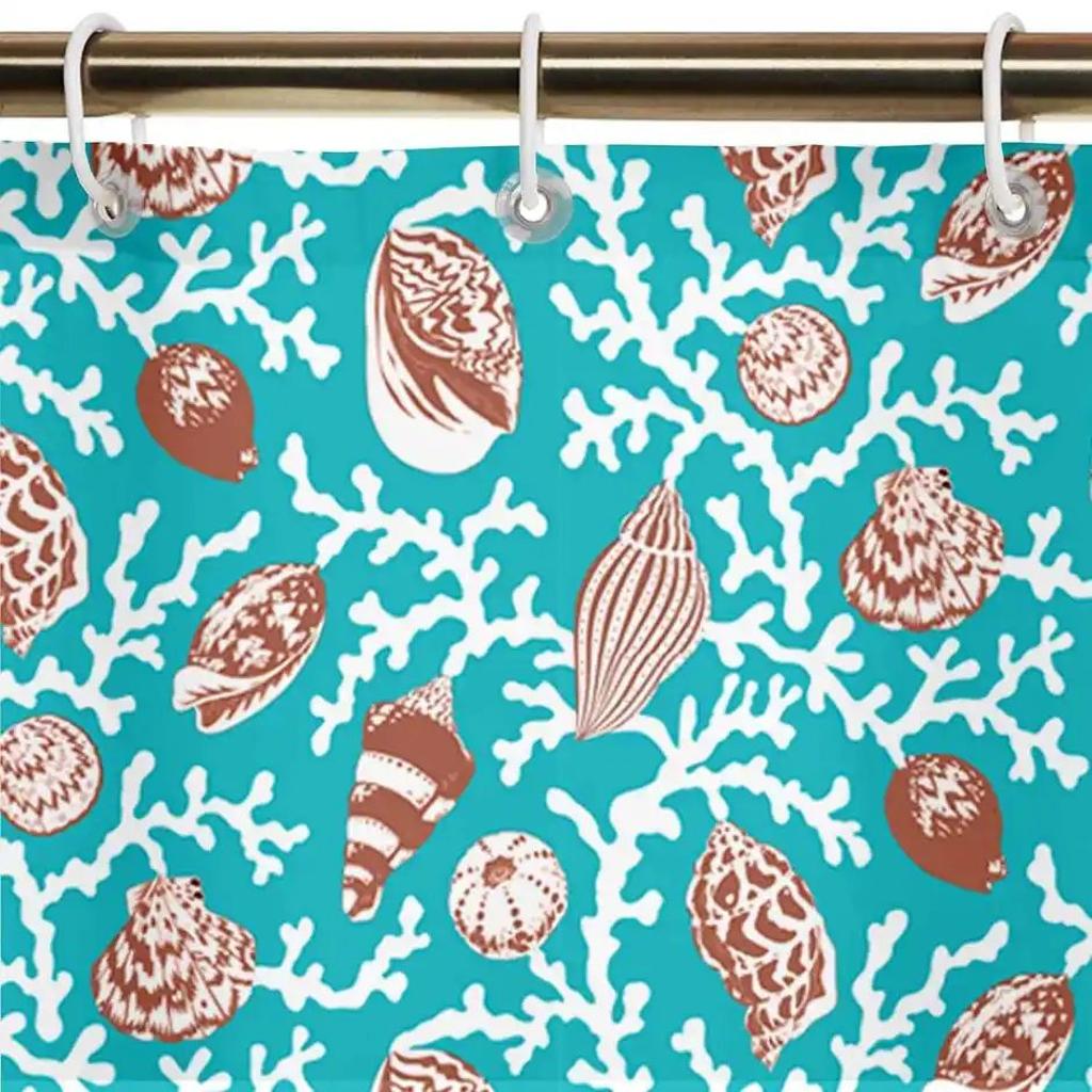 Lushomes Shower Curtain - Blue | Printed Dessert | Non-PVC | Water-Repellent | 72 x 80 inch
