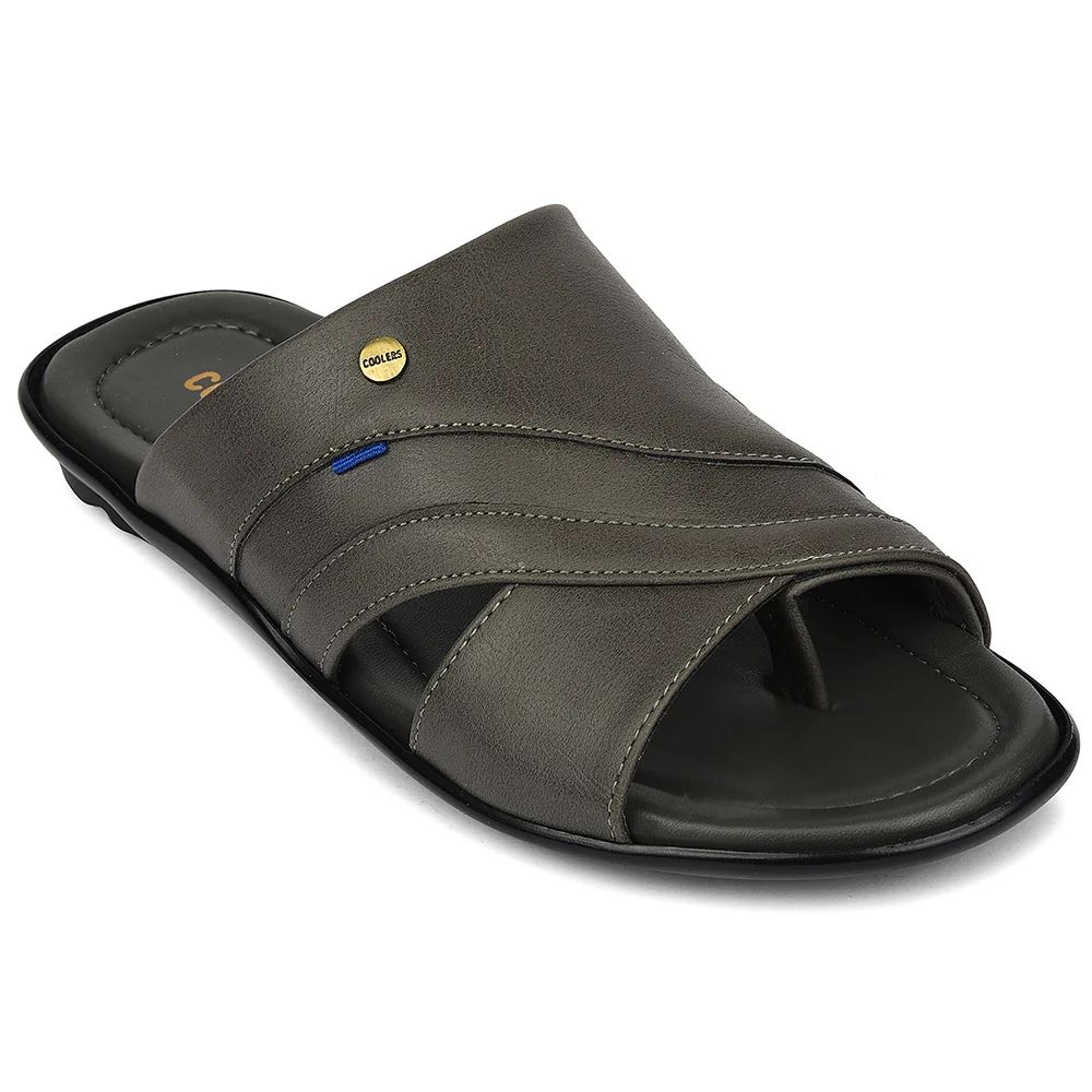 Coolers Grey Casual Flat Sandal For Men SENTOS-1 By Liberty