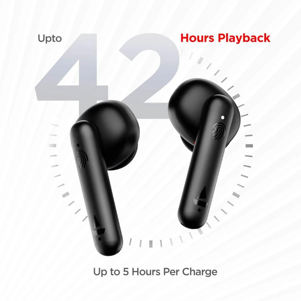 boAt Airdopes 148 | Wireless Earbuds with 8mm Drivers, IWP & ENxTM Technology, ASAP Fast Charge, Upto 42 hours Playback, IPX4 Sweat & Water Resistance — photo 4