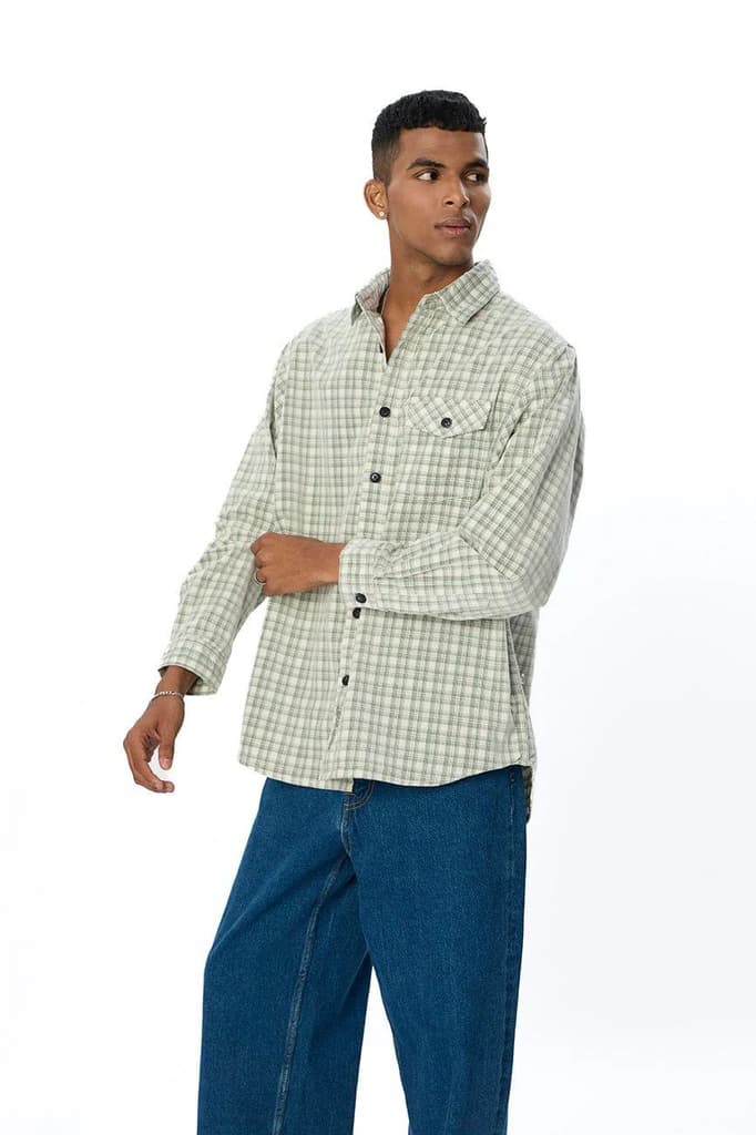 Check Corduroy Shirt 008 // regular fit — photo 4