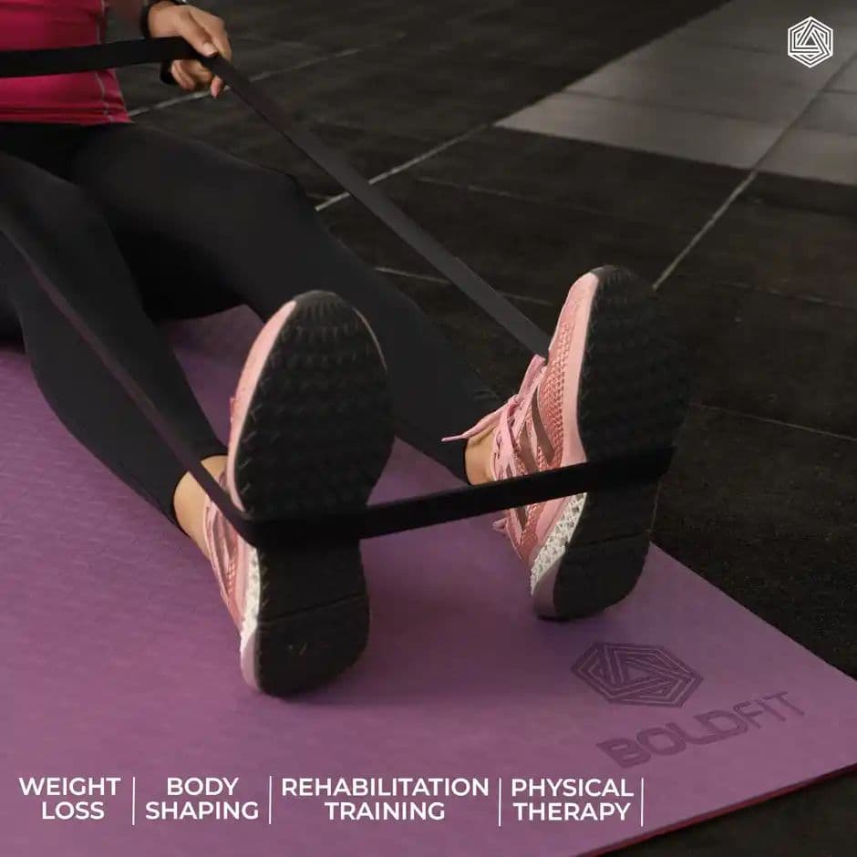 Boldfit Natural Rubber Heavy Resistance Band for Workout | Purple |30-45 kg — photo 2