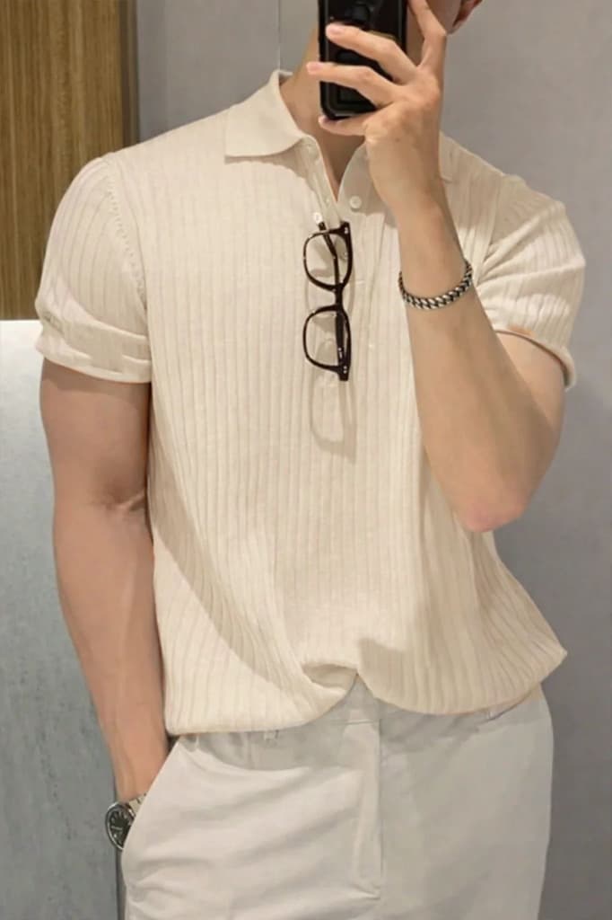 Classic Ribbed Short-Sleeve Polo — photo 6