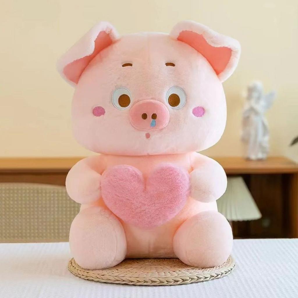 Adorable Pink Pig Plush Toy with Heart – The Perfect Hug Buddy! — photo 3