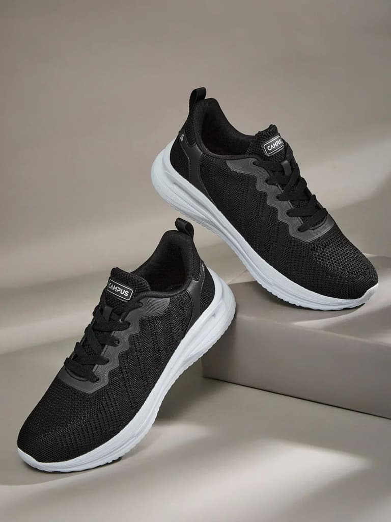 SWOON Black Men's Running Shoes