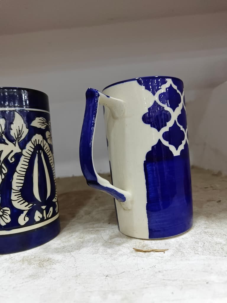 Blue and White Mug | Ceramic | Handmade | Decorative