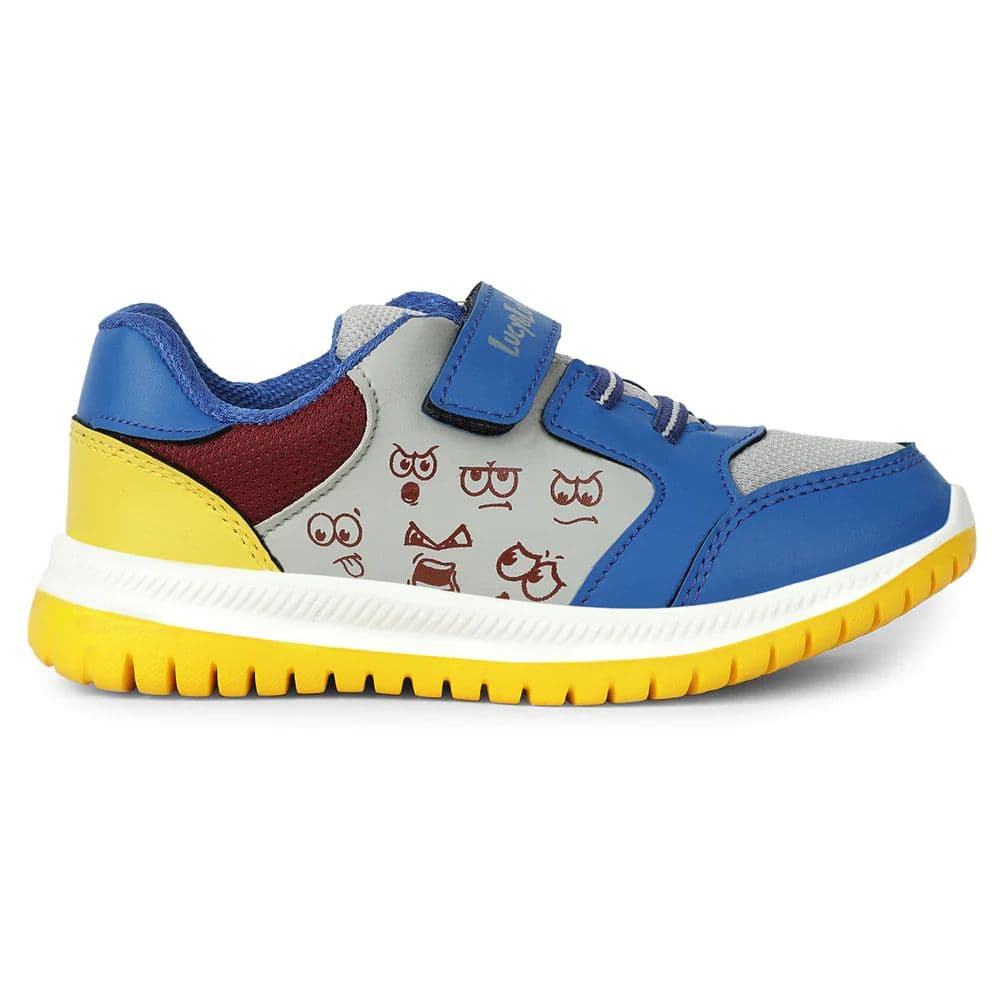 Lucy & Luke Royal Blue Sports Non Lacing Walking Shoes for Kids JAMIE-K5E by Liberty — photo 4