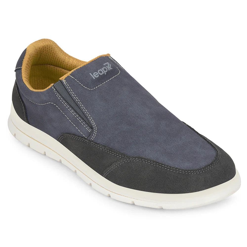 Leap7x Blue Casual Non Lacing Sneakers For Men FRINKS-2E By Liberty — 6/40 / Blue