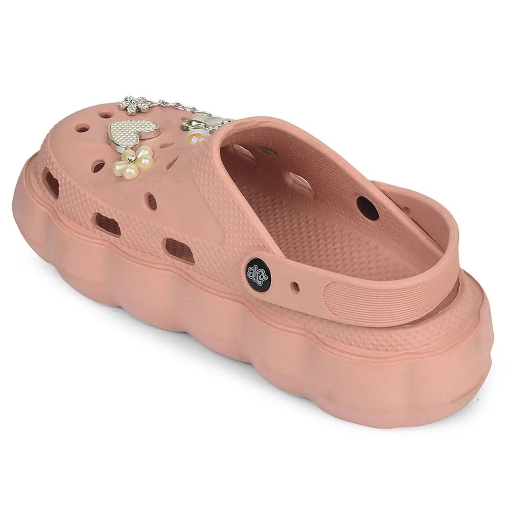 A-HA Peach Casual Sling Back Clogs For Women ZQ-SH-012 By Liberty — photo 4