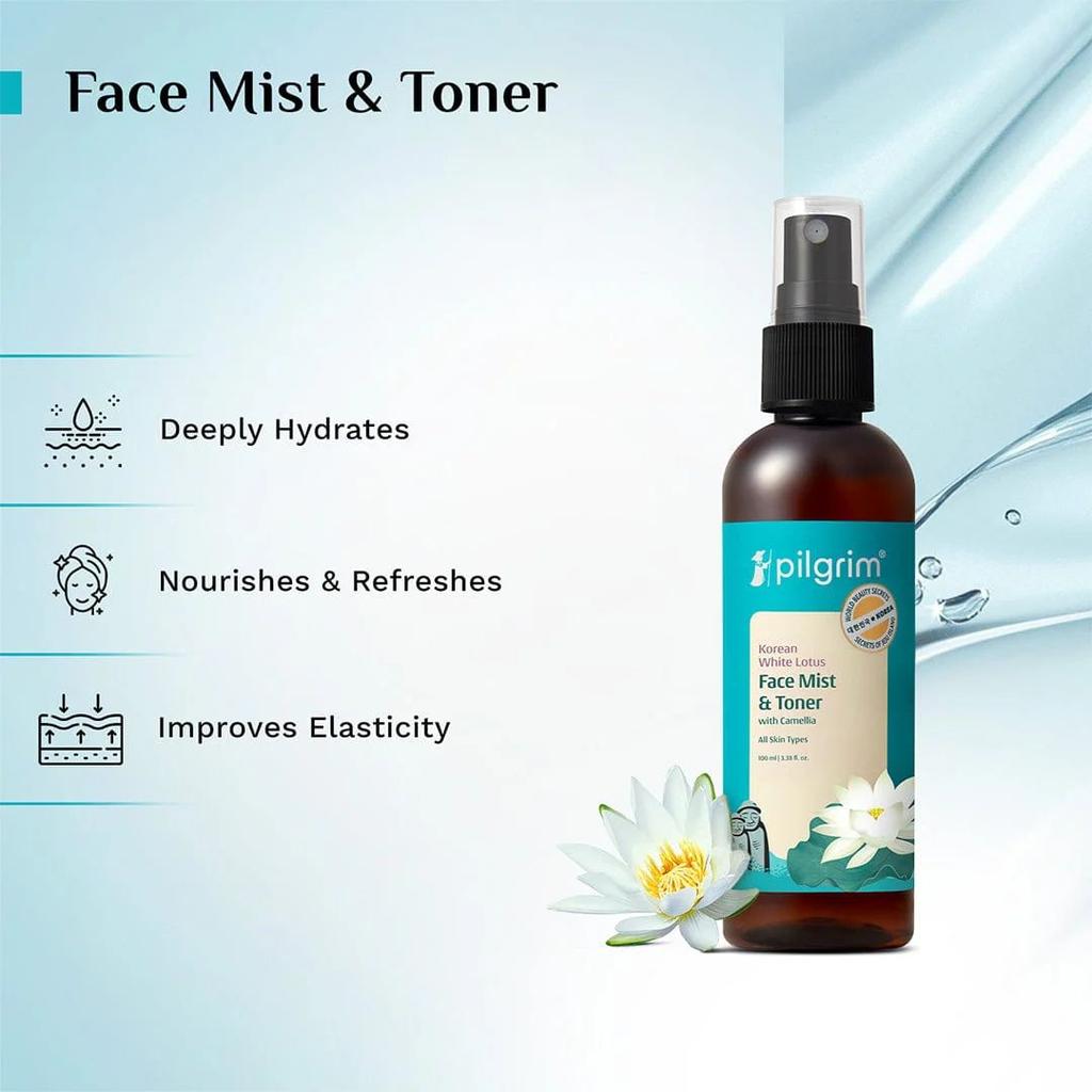 White Lotus Natural Face Mist & Toner with Camellia & Witch Hazel