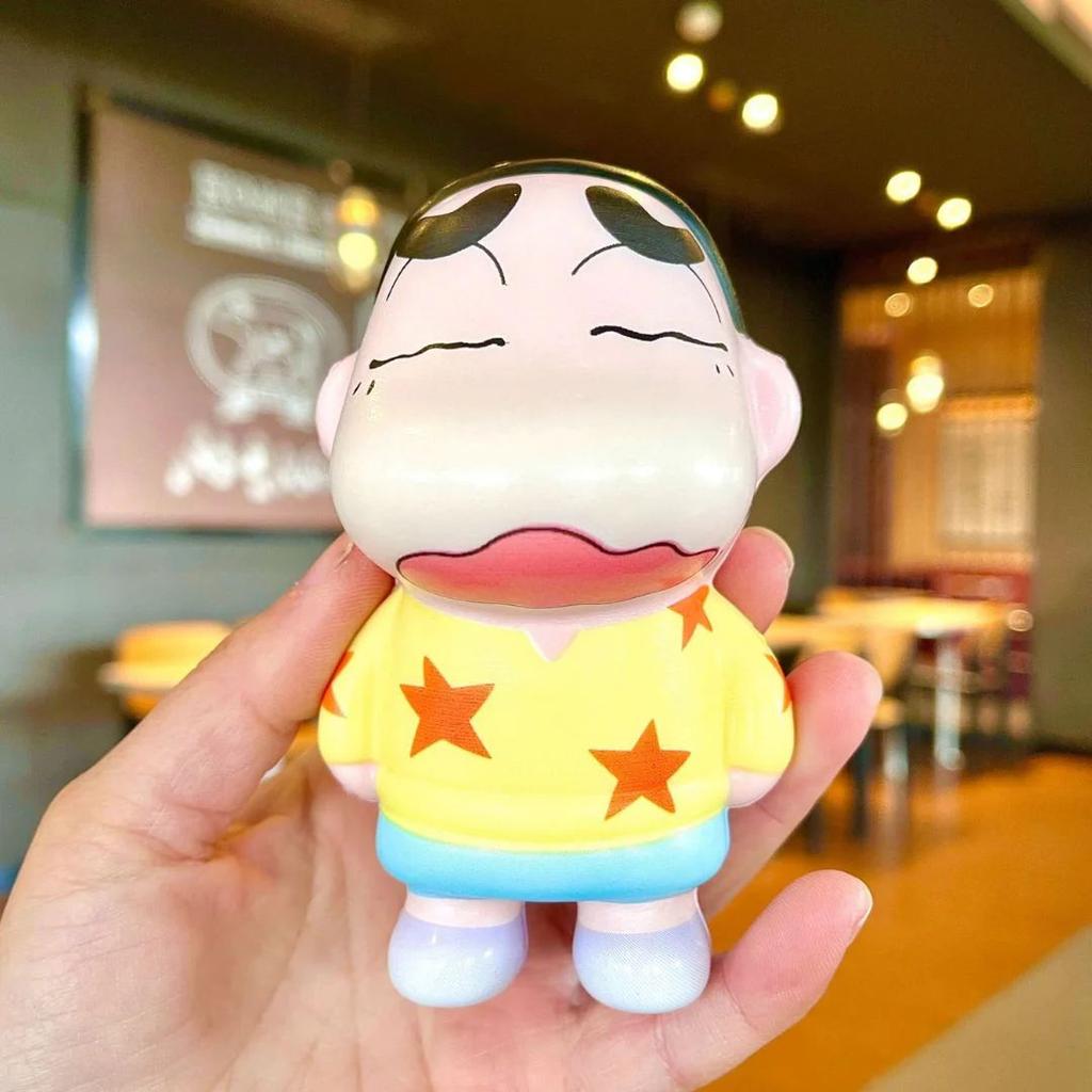 Squish ‘n Chan – Stress Buster Shinchan Dolls — Design 1 (Yellow Star Dress)