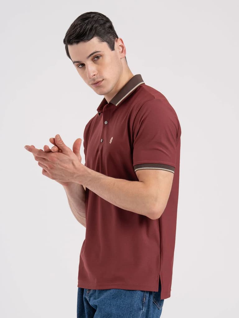 Jacquard Collar Polo T-Shirt for Men | Premium Comfort | Sharp Look — photo 2