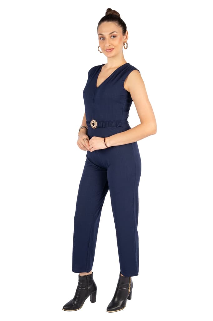 Mavi Royal Blue Korean Rib Fitted Jumpsuit — photo 2