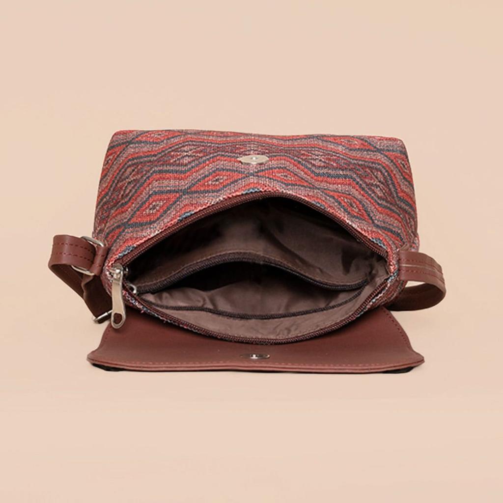 FloMotif & Gwalior Weaves - Women's Work Bag & Flap Sling Bag Combo