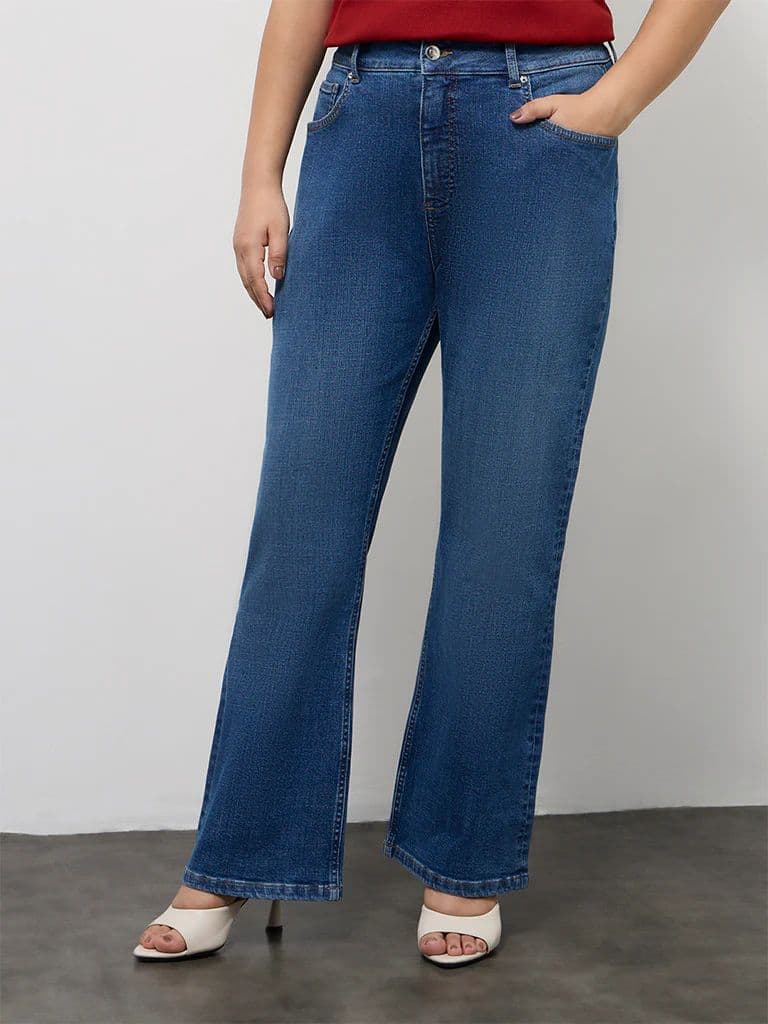 Gia Blue Mid Wash High-Rise Jeans — photo 2