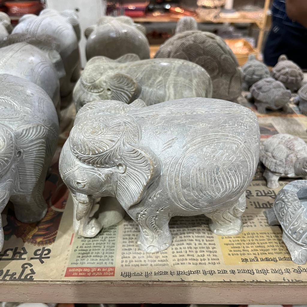 Elephant Statue | Sculpture | Stone | Gray