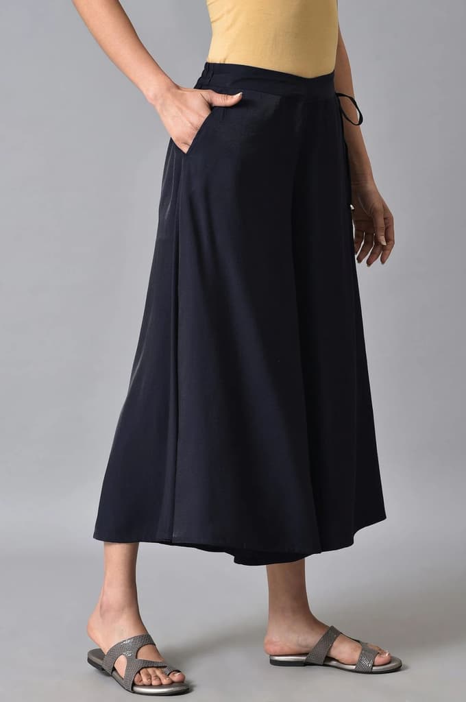 Blue Solid Culottes — photo 4