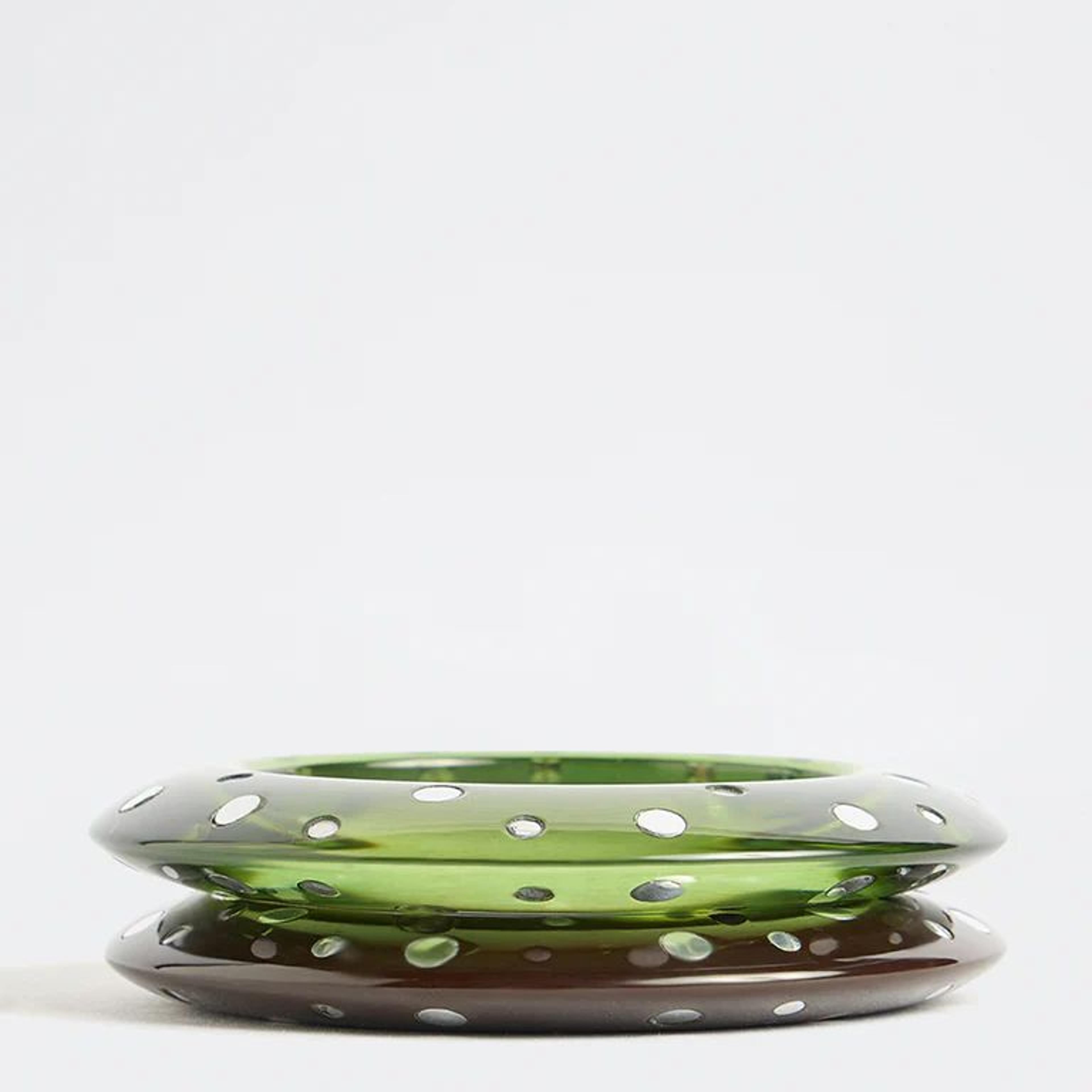 Westside Accessories Green and Brown Studded Bangles – Pack of 2
