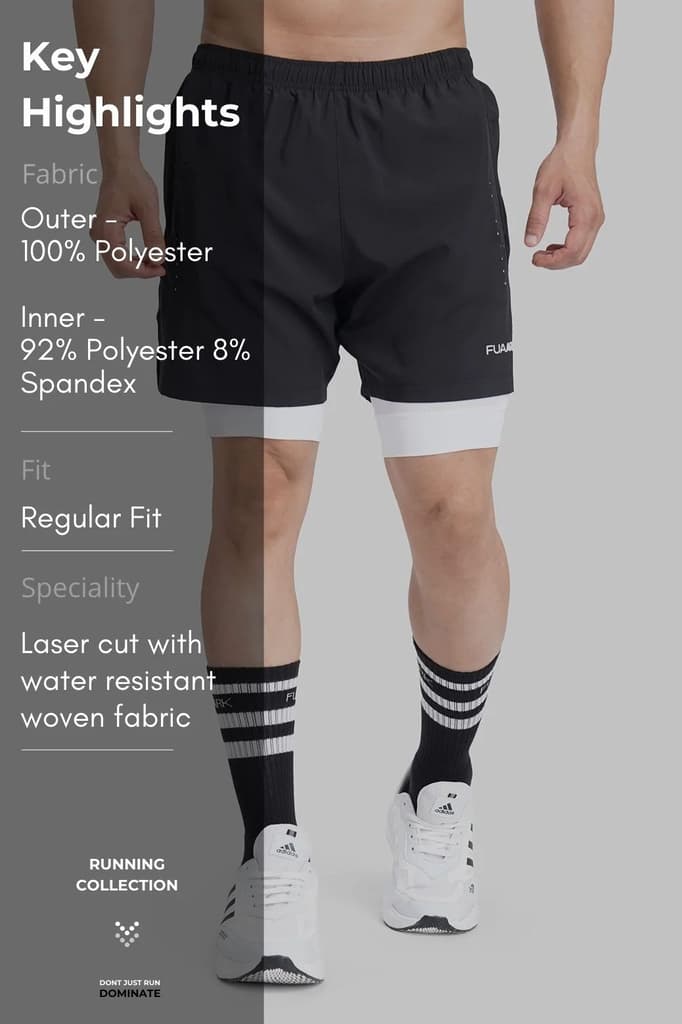 2 in 1 Laser Shorts Black — photo 7