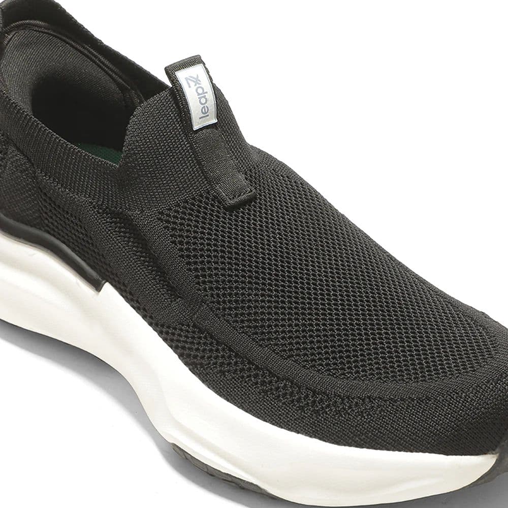 Leap7X by Liberty Men's CHICAGO-1 Black Slip-On Walking Shoes - EAZYGO Technology with Ortholite Insole — photo 6