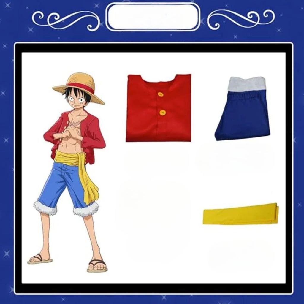 Luffy Cosplay Costume – One Piece Anime Outfit Set for Adults — photo 4