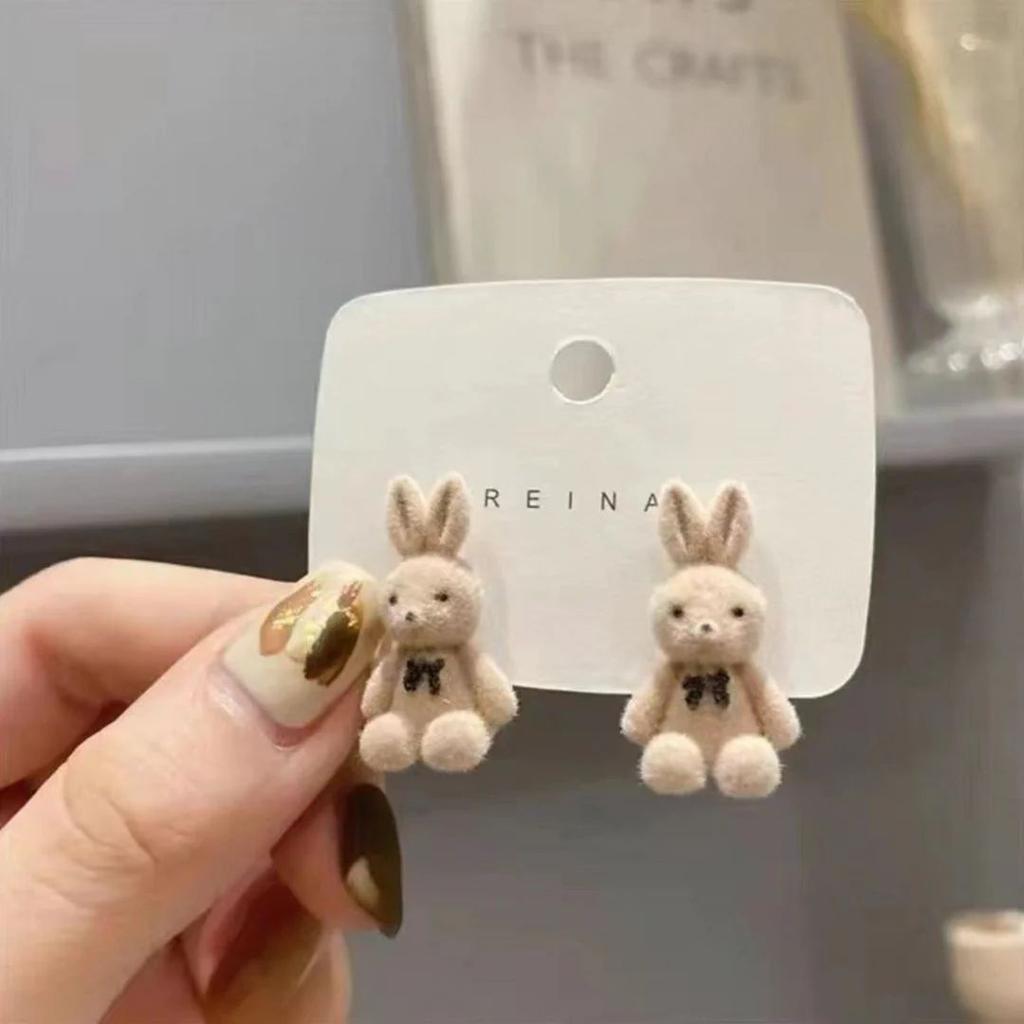 Fuzzy Bear Stud Earrings — photo 3