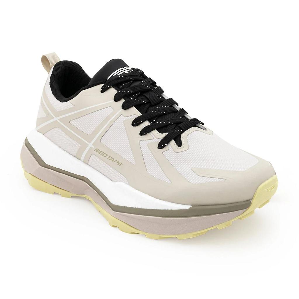 Athleisure Sports Shoes for Men in Beige and Yellow | Low-Cut Shoes. — 6 / Beige/Yellow