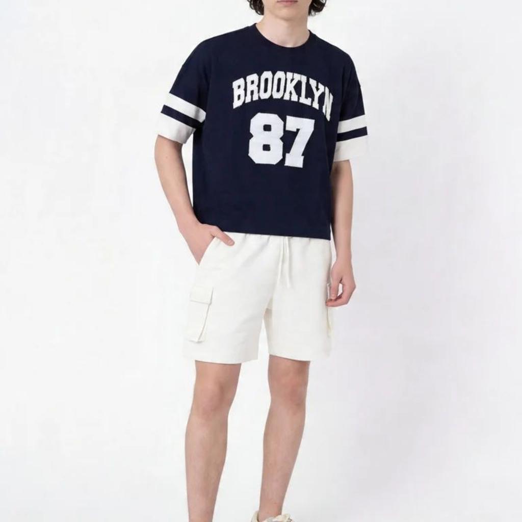 Y&F Kids Boys Black Brooklyn Graphic Print Cotton T-Shirt