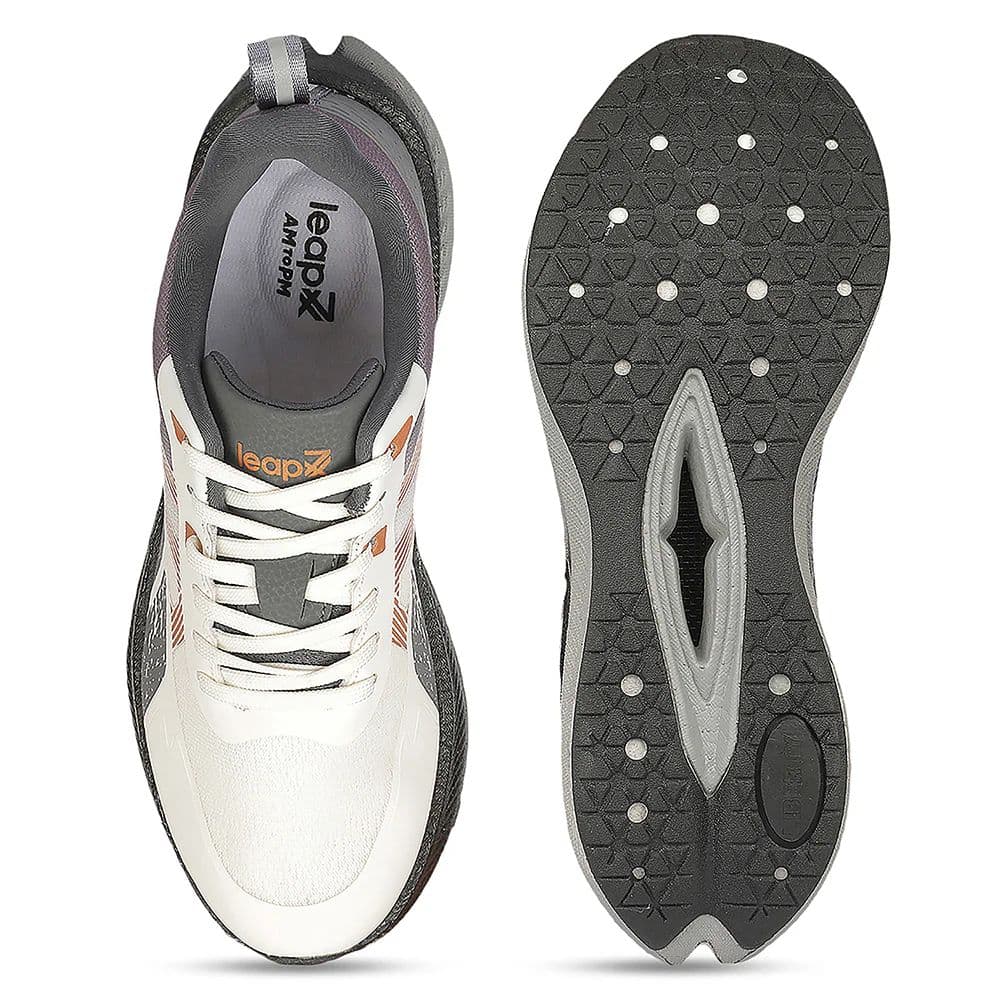 Leap7X ZLP-XM-20 Beige Sports Lacing Running Shoes for Men By Liberty — photo 4