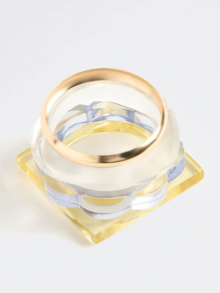 Westside Accessories Multicolour Resin and Metal Bangles – Pack of 3 — photo 2