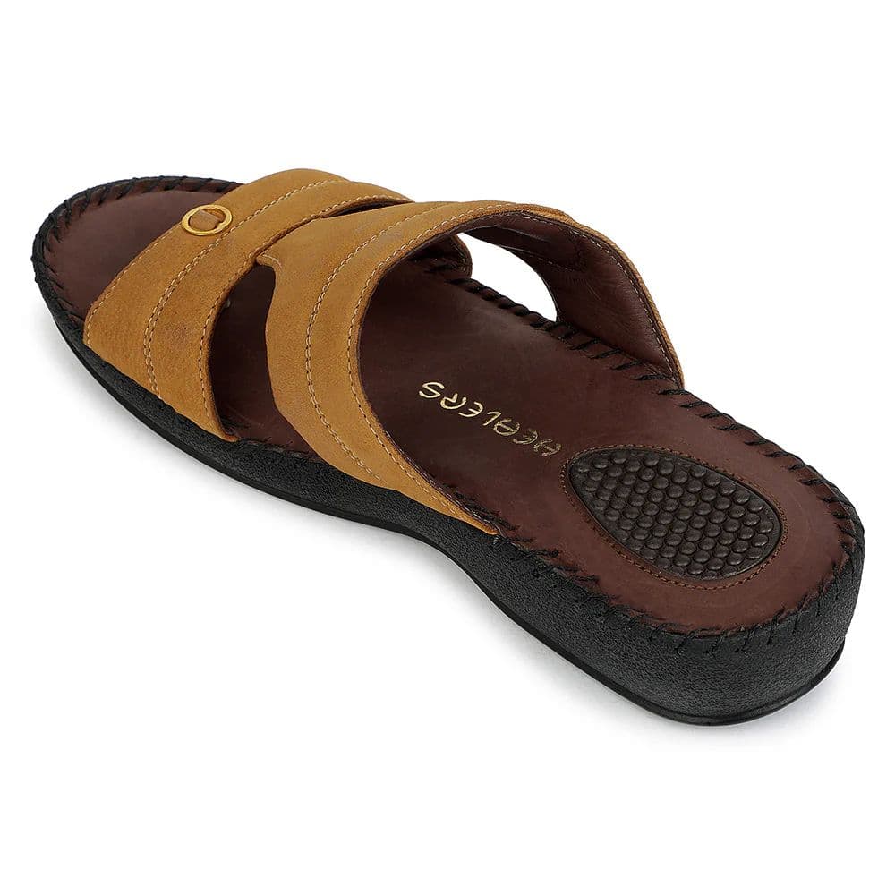 Healers Tan Casual Flat Sandal for Women JFL-80 by Liberty — photo 4