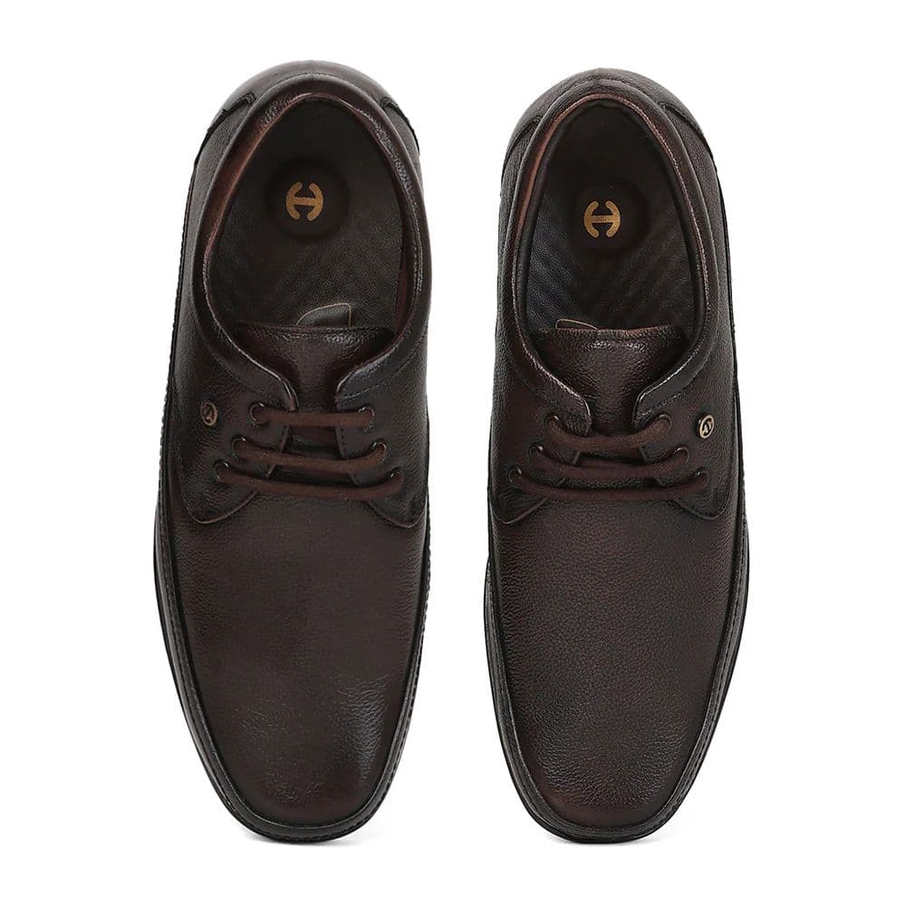 Healers HA1-12 Brown Formal Lacing Derby Shoes for Men by Liberty — photo 6
