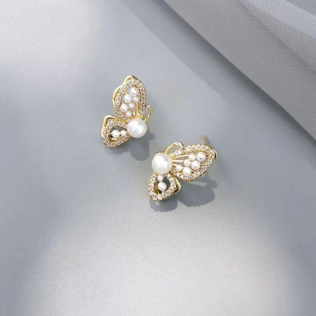 Ethereal Wings Ear Studs | Butterfly Earrings — photo 5